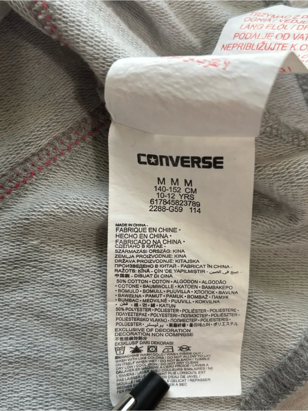 Converse All Star Kids Gray & Hot Pink Ruffle Athletic Skirt Size M
